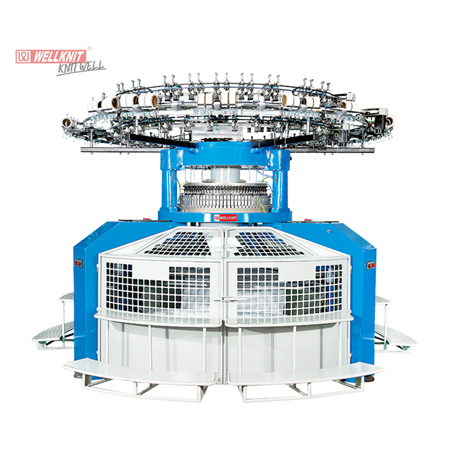 Açık En Yüksek Çerçeve Çift Yuvarlak Örgü Makinesi