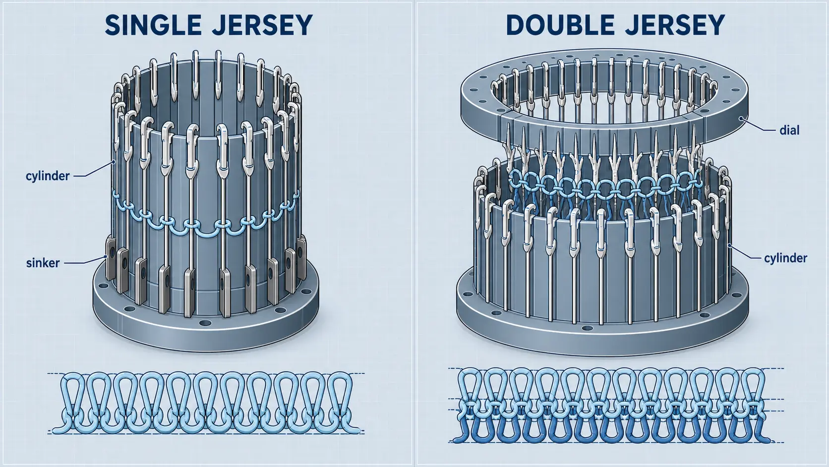 Süprem Örme Makinesi vs Double Jersey Örme Makinesi: Fark Nedir